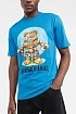Синяя футболка Moschino Couture Robot Teddy graphic-print