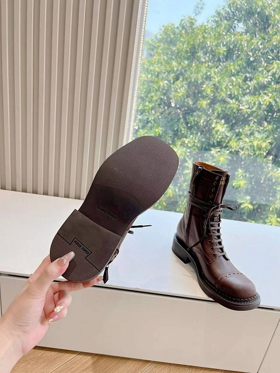 Женские ботинки MIU MIU Premium - Brown