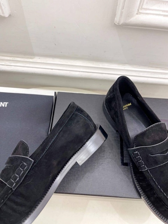 Женские замшевые лоферы Yves Saint Laurent premium