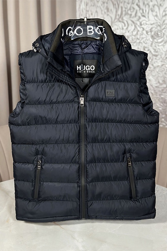 Мужской тёмно-синий жилет Hugo Boss