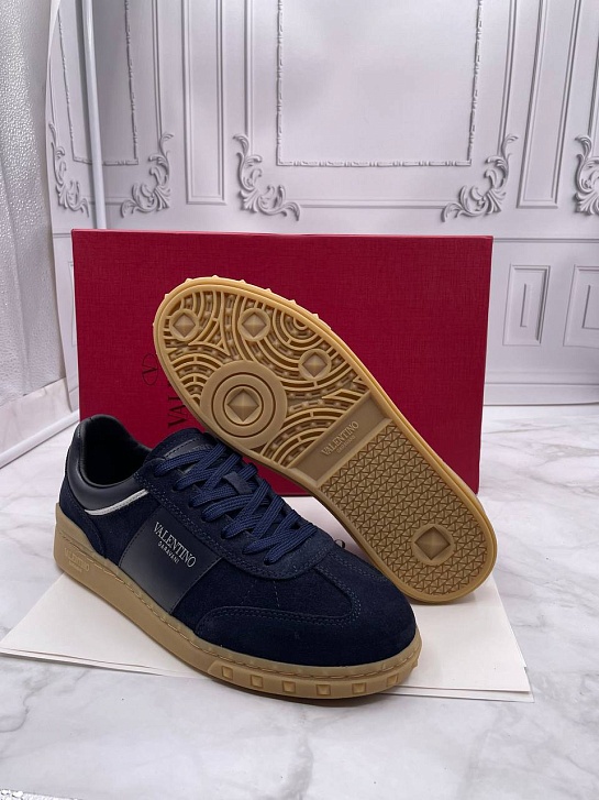 Замшевые кроссовки Valentino Garavani Upvillage - Navy
