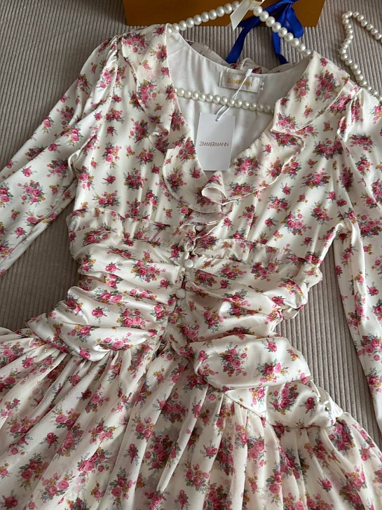 Женское платье с цветочным принтом Zimmermann premium