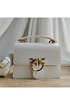 Кожаная сумка Love 25x18 см - White / Gold