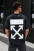Тёмно-серая оверсайз футболка Off-White Tie Dye Arrows