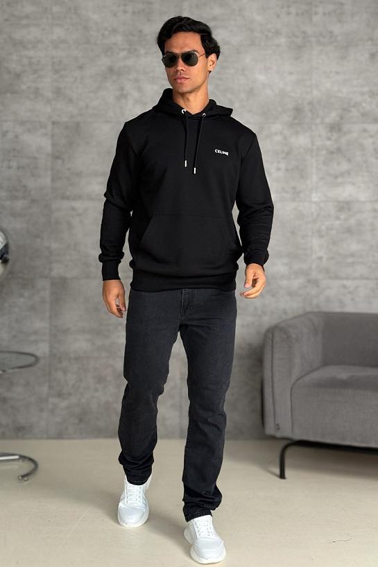 Мужское худи Celine чёрного цвета