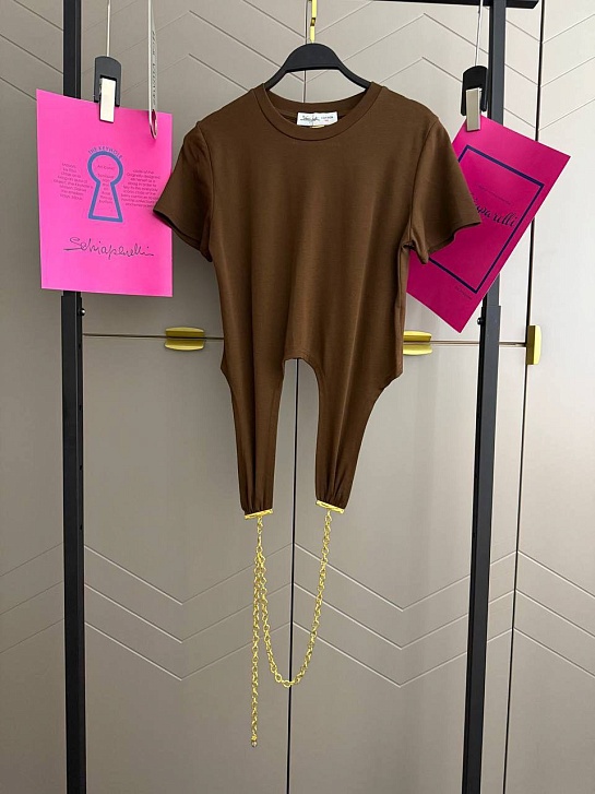 Женская базовая футболка Schiaparelli premium - Brown