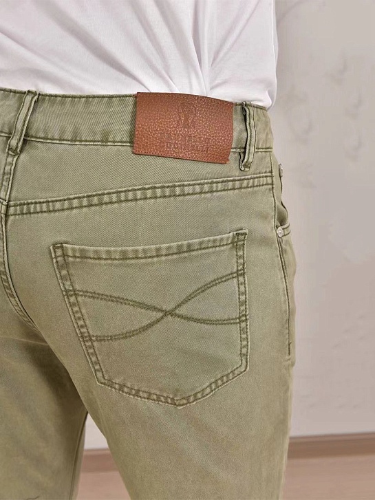 Мужские джинсы Brunello Cucinelli Premium Leisure Fit - Green