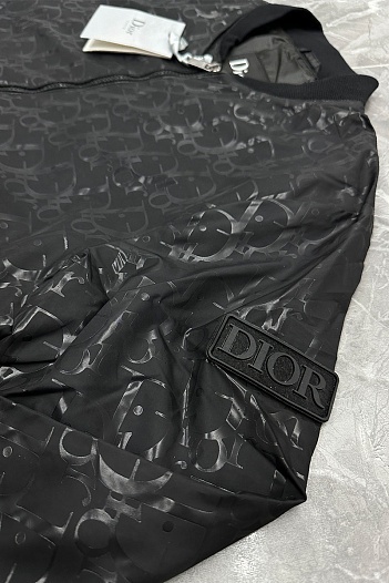Мужской чёрный бомбер Dior monogram   