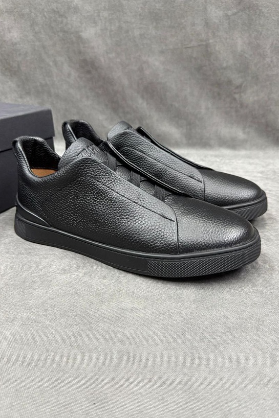 Мужские кроссовки Ermenegildo Zegna Triple Stitch - Black