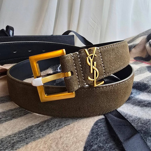 Замшевый ремень Yves Saint Laurent   