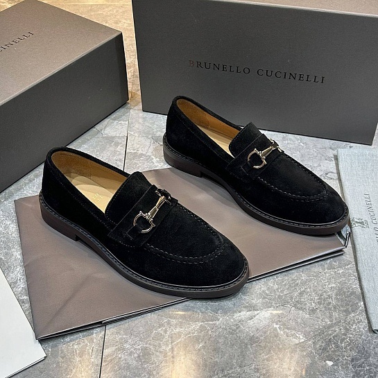 Замшевые лоферы Brunello Cucinelli Premium - Black