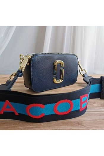 Кожаная сумка Marc Jacobs 25x16 см - Navy   