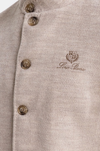 Кашемировое пальто Loro Piana logo-embroidered - Beige   