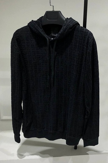 Чёрное худи Givenchy 4G jacquard   