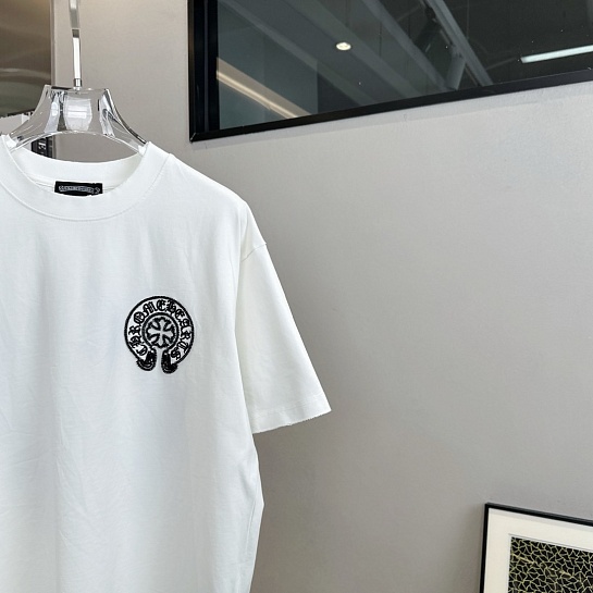 Белая оверсайз футболка Chrome Hearts Premium