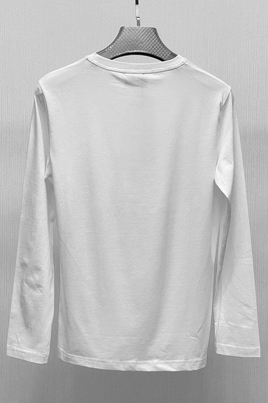 Мужской белый лонгслив Emporio Armani 7