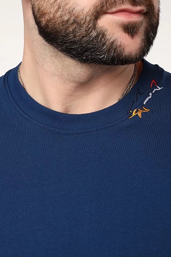 Мужская футболка Paul & Shark logo-patch - Indigo   