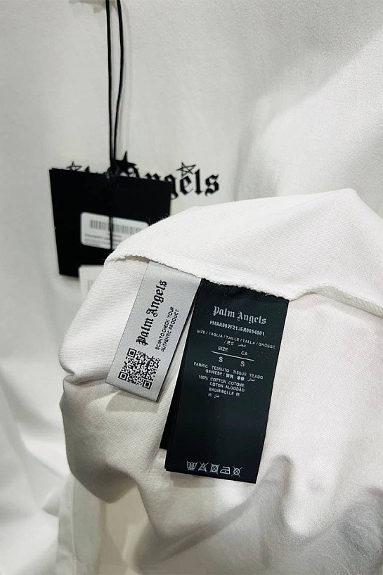Белая оверсайз футболка Palm Angels "Stars"