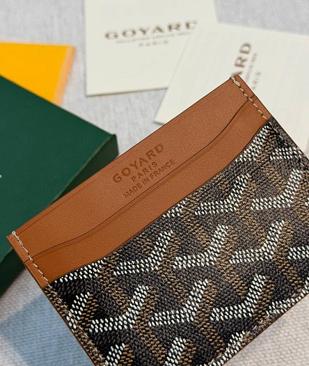 Кожаный кардхолдер Goyard Saint Sulpice premium 10.5x7 см   
