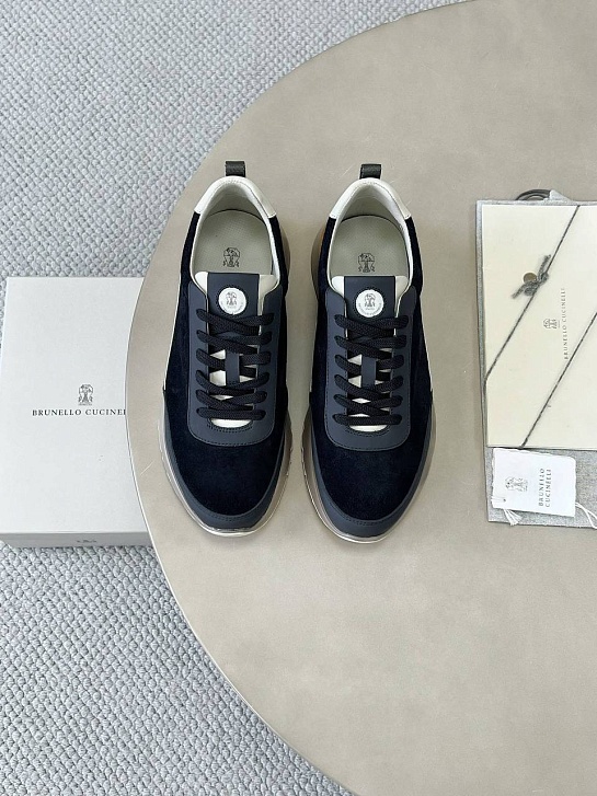 Замшевые кроссовки Brunello Cucinelli Premium - Black
