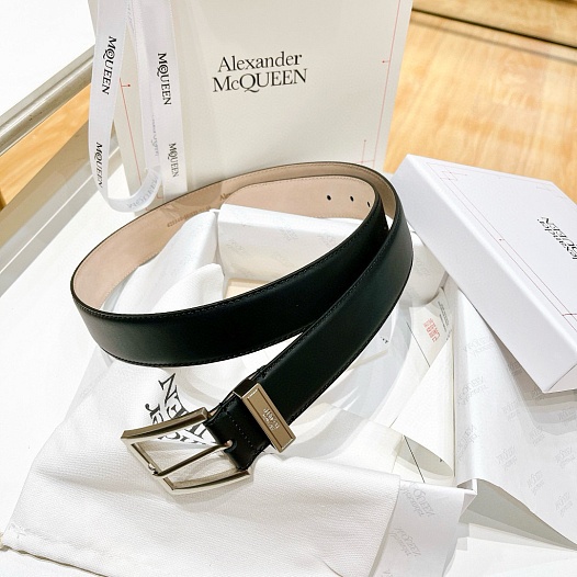 Кожаный ремень Alexander McQueen Premium (ширина 3.5 см)   
