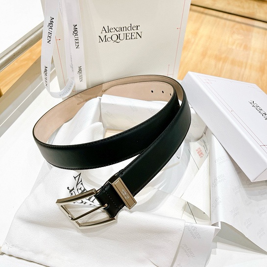 Кожаный ремень Alexander McQueen Premium (ширина 3.5 см)