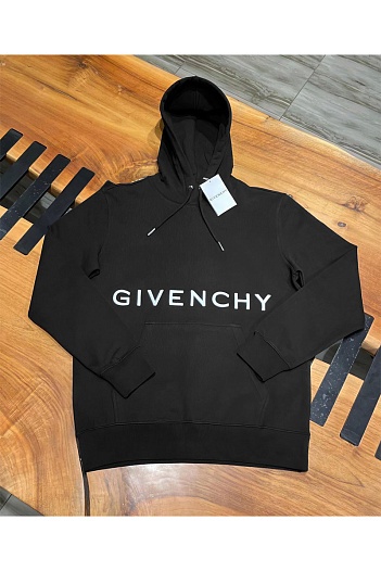 Мужское худи Givenchy logo-embroidered - Black   