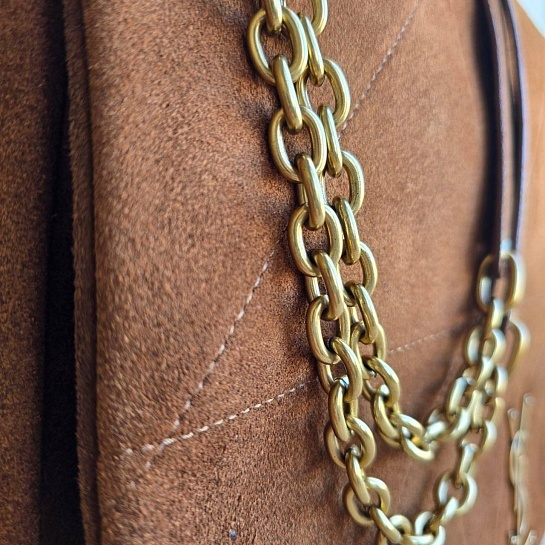 Женская замшевая сумка Yves Saint Laurent 45x32 см