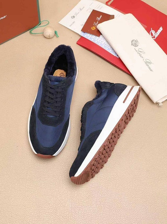 Кроссовки с мехом Loro Piana Week End Walk Evo