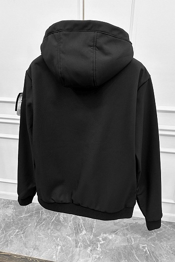 Мужская чёрная куртка Stone Island compass-patch   