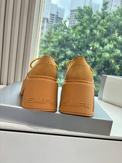 Женские замшевые ботинки на платформе SMFK premium   