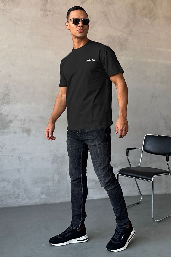 Мужская футболка Dior logo-embroidered - Black