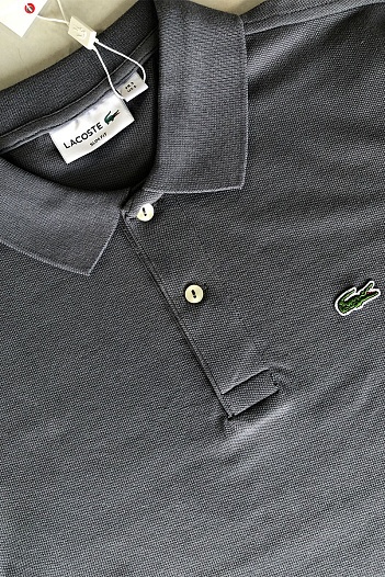 Мужское серое поло Lacoste Classic Fit   