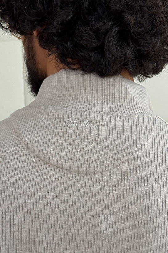 Мужская бежевая кофта на молнии Loro Piana