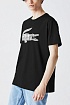 Мужская чёрная футболка Lacoste logo-print