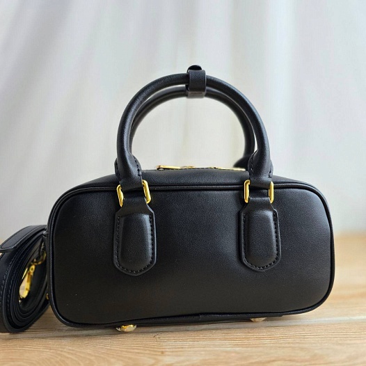 Кожаная сумка MIU MIU 23x14 см - Black   