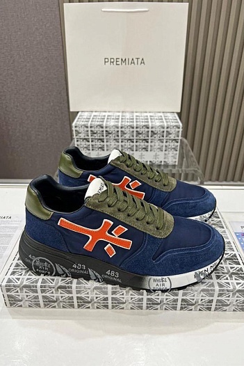 Мужские кроссовки Premiata Mick - Blue / Green   