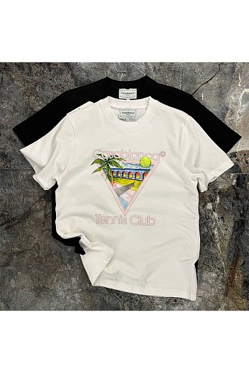 Белая футболкa Casablanca Tennis Club   