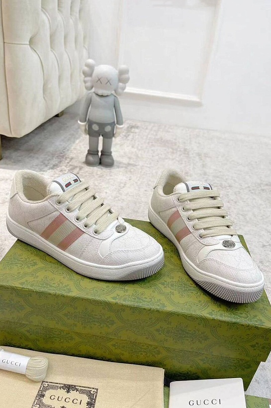 Женские кожаные кроссовки Gucci GG Screener