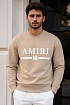 Бежевый свитшот Amiri MA bar crew-sweat