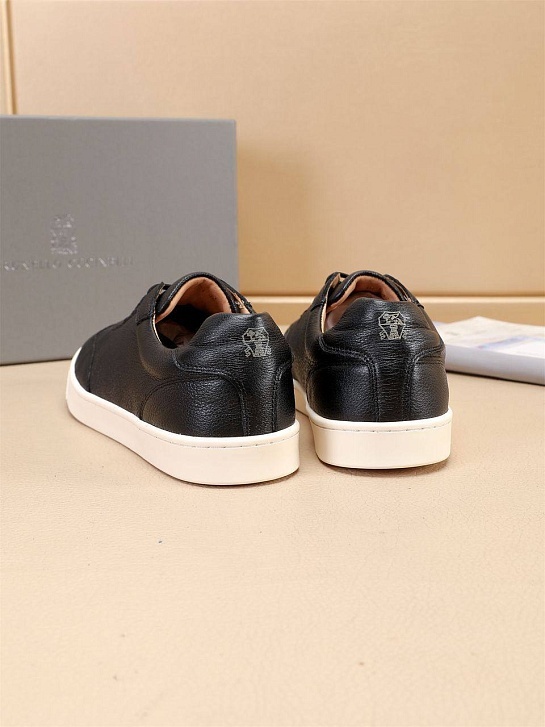 Кожаные кроссовки Brunello Cucinelli low-top - Black