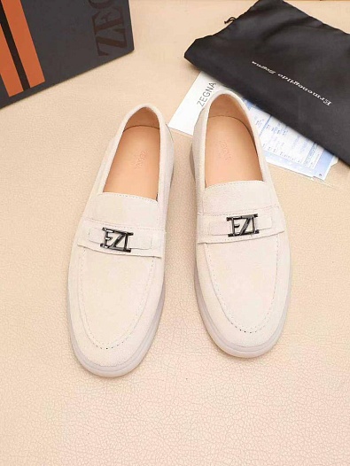 Мужские замшевые лоферы Ermenegildo Zegna   