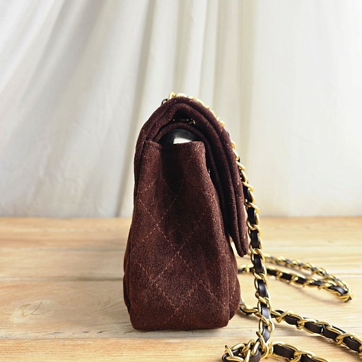 Замшевая сумка Chanel Classic Double Flap 25x14 см   