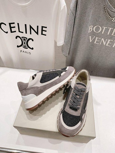 Женские замшевые кроссовки Brunello Cucinelli premium   