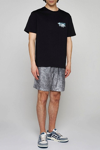 Мужская чёрная футболка Amiri Floral   