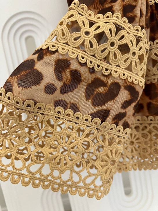 Женское платье Zimmermann с леопардовым принтом