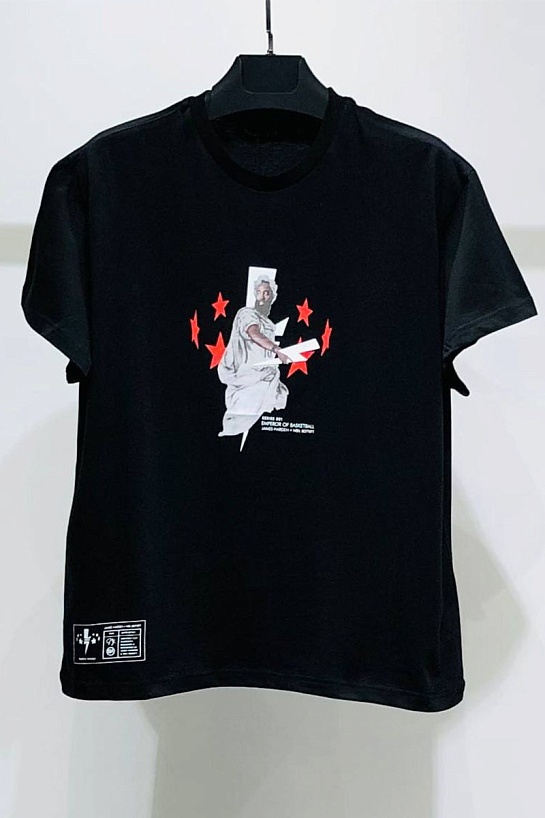 Чёрная оверсайз футболка Neil Barrett x James Harden