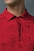 Мужское поло Dolce & Gabbana monogram all-over - Red