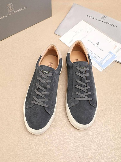 Мужские замшевые кроссовки Brunello Cucinelli   