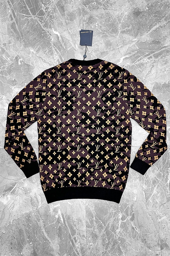 Мужская кофта коричневого цвета Louis Vuitton monogram all-over